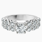 14kt White Gold Twilight Side Round Lab Diamond Ring front image