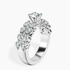 14kt White Gold Twilight Side Round Lab Diamond Ring standing product image one