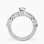 14kt White Gold Twilight Side Round Lab Diamond Ring side right image one