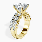 18kt Yellow Gold Twilight Side Round Lab Diamond Ring standing product image one