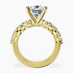 18kt Yellow Gold Twilight Side Round Lab Diamond Ring side right image one
