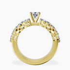 14kt Yellow Gold Twilight Side Round Lab Diamond Ring side right image one