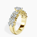14kt Yellow Gold Twilight Side Round Lab Diamond Ring standing product image one