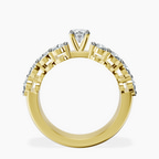 14kt Yellow Gold Twilight Side Round Lab Diamond Ring side right image one