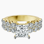14ct Yellow Gold Twilight Side Round Lab Diamond Ring front image