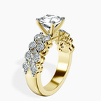 14ct Yellow Gold Twilight Side Round Lab Diamond Ring standing product image one