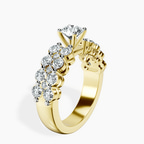 18kt Yellow Gold Twilight Side Round Lab Diamond Ring standing product image one