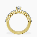 18kt Yellow Gold Twilight Side Round Lab Diamond Ring side right image one