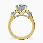 14kt Yellow Gold Astrid Three Stone Trapezoid Lab Diamond Ring side right image one