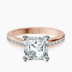14kt Rose Gold Lucent Side Channel Set Lab Diamond Ring front image
