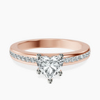 14kt Rose Gold Lucent Side Channel Set Lab Diamond Ring front image