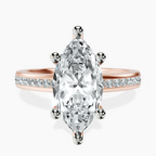 14kt Rose Gold Lucent Side Channel Set Lab Diamond Ring front image