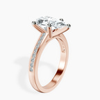 14kt Rose Gold Lucent Side Channel Set Lab Diamond Ring standing product image one