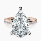 10kt Rose Gold Lucent Side Channel Set Lab Diamond Ring front image