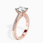 9ct Rose Gold Lucent Side Channel Set Lab Diamond Ring standing product image one