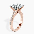 14kt Rose Gold Lucent Side Channel Set Lab Diamond Ring standing product image one