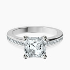 Platinum Lucent Side Channel Set Lab Diamond Ring front image