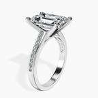 18kt White Gold Lucent Side Channel Set Lab Diamond Ring standing product image one