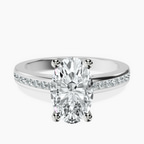 18ct White Gold Lucent Side Channel Set Lab Diamond Ring front image
