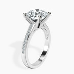 Platinum Lucent Side Channel Set Lab Diamond Ring standing product image one