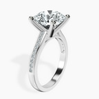 Platinum Lucent Side Channel Set Lab Diamond Ring standing product image one