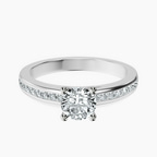 14kt White Gold Lucent Side Channel Set Lab Diamond Ring front image