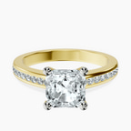 9ct Yellow Gold Lucent Side Channel Set Lab Diamond Ring front image