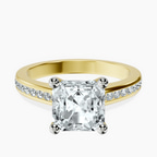 10kt Yellow Gold Lucent Side Channel Set Lab Diamond Ring front image