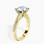 10kt Yellow Gold Lucent Side Channel Set Lab Diamond Ring standing product image one