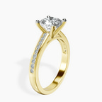 9ct Yellow Gold Lucent Side Channel Set Lab Diamond Ring standing product image one