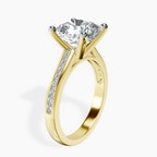 18kt Yellow Gold Lucent Side Channel Set Lab Diamond Ring standing product image one