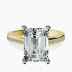 14kt Yellow Gold Lucent Side Channel Set Lab Diamond Ring front image