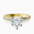 18kt Yellow Gold Lucent Side Channel Set Lab Diamond Ring front image