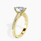 9ct Yellow Gold Lucent Side Channel Set Lab Diamond Ring standing product image one