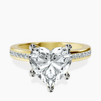 18kt Yellow Gold Lucent Side Channel Set Lab Diamond Ring front image