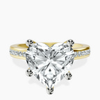 18kt Yellow Gold Lucent Side Channel Set Lab Diamond Ring front image