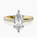 18kt Yellow Gold Lucent Side Channel Set Lab Diamond Ring front image