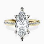 10kt Yellow Gold Lucent Side Channel Set Lab Diamond Ring front image