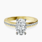 10kt Yellow Gold Lucent Side Channel Set Lab Diamond Ring front image