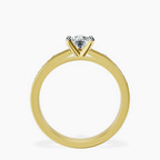 18kt Yellow Gold Lucent Side Channel Set Lab Diamond Ring side right image one