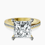 14kt Yellow Gold Lucent Side Channel Set Lab Diamond Ring front image