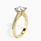 9ct Yellow Gold Lucent Side Channel Set Lab Diamond Ring standing product image one