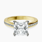 14kt Yellow Gold Lucent Side Channel Set Lab Diamond Ring front image