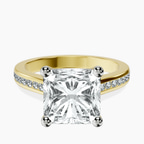 18kt Yellow Gold Lucent Side Channel Set Lab Diamond Ring front image