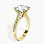 18kt Yellow Gold Lucent Side Channel Set Lab Diamond Ring standing product image one