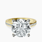 18kt Yellow Gold Lucent Side Channel Set Lab Diamond Ring front image