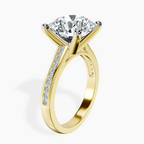 18kt Yellow Gold Lucent Side Channel Set Lab Diamond Ring standing product image one