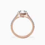 14kt Rose Gold Glowing Globe Halo Lab Diamond Ring side right image one