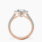 14kt Rose Gold Glowing Globe Halo Lab Diamond Ring side right image one