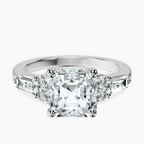 Platinum Helia Tapered Baguette Lab Diamond Ring front image